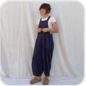 Kleen | Balloon Hem Heavy Linen Overall in Pebble